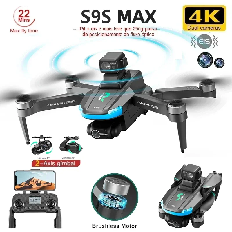 NEW S9S MAX MINI Drone 4K 2-Ax - Drone Gimbal 2 Axis ulasan dan harga